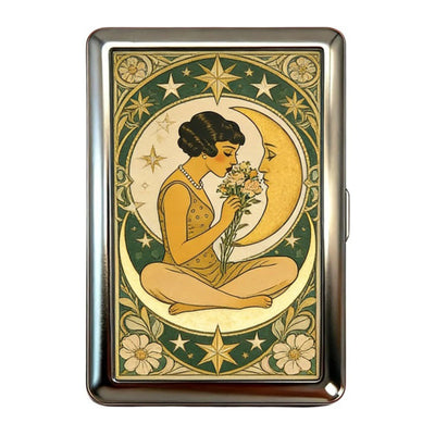 Vintage Design Multi-Function Card Holder Cash Storage Box Artistic Style For Travel Business Daily Use