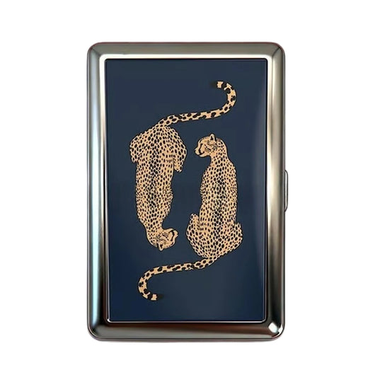 Vintage Style Metal Cigarette Carrying Case Art Deco Design Versatile Card & Cash Case Easy Snap Gift Idea for for Women and Men
