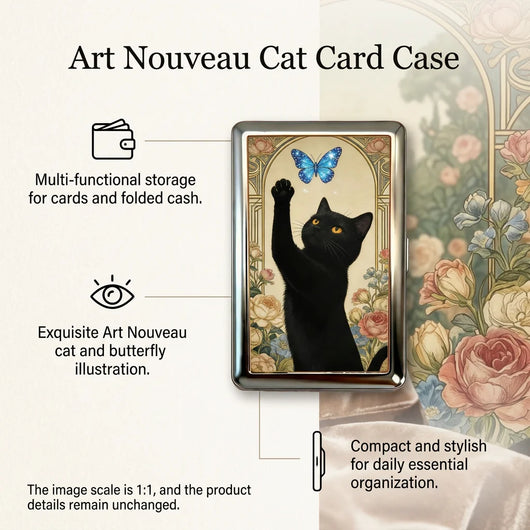 Vintage Design Multi-Function Card Holder Cash Storage Box Artistic Style For Travel Business Daily Use