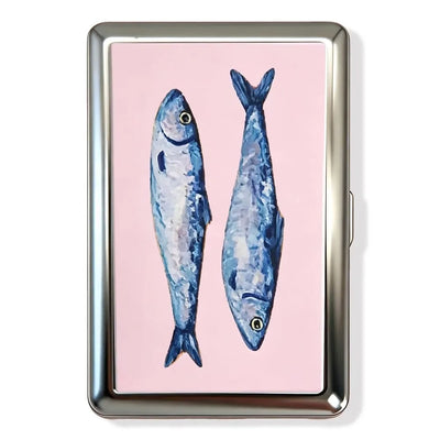 New Metal Vintage Card Case Portable Vintage Printed Metal Case Flip Open Compact Card Holder Pocket Carry
