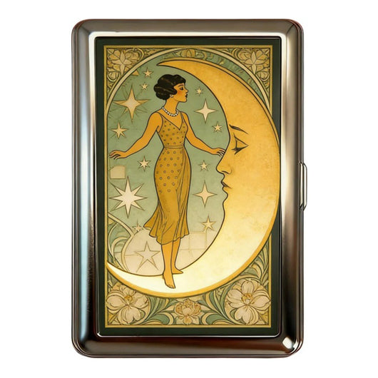 Vintage Design Multi-Function Card Holder Cash Storage Box Artistic Style For Travel Business Daily Use