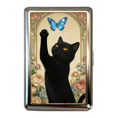 Vintage Design Multi-Function Card Holder Cash Storage Box Artistic Style For Travel Business Daily Use