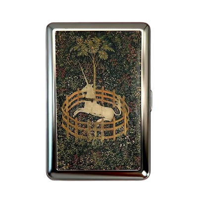 Vintage Style Metal Cigarette Carrying Case Art Deco Design Versatile Card & Cash Case Easy Snap Gift Idea for for Women and Men
