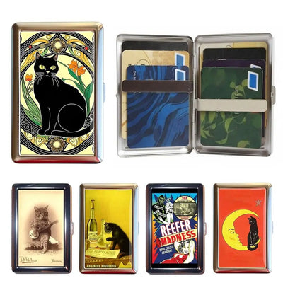 Vintage-Style Vintage Card Case Metal Material Versatile Design Cash Case Multi-function Easy Snap Metal Case