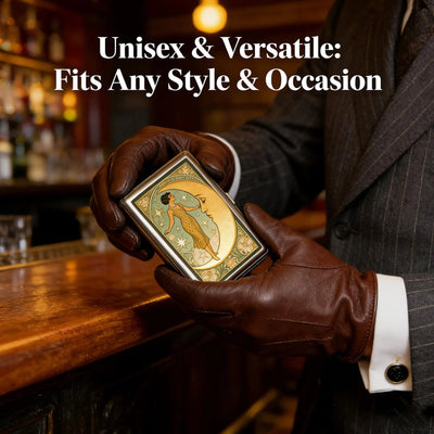 Vintage Design Multi-Function Card Holder Cash Storage Box Artistic Style For Travel Business Daily Use